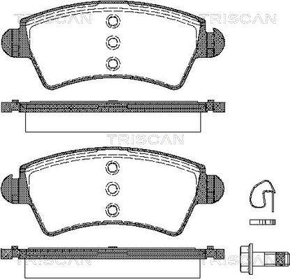 Triscan 8110 28031 - Комплект спирачно феродо, дискови спирачки vvparts.bg