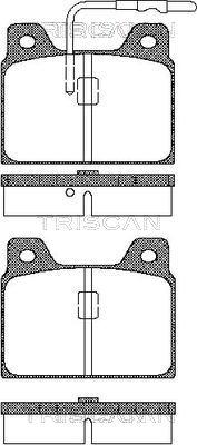 Triscan 8110 28723 - Комплект спирачно феродо, дискови спирачки vvparts.bg