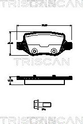 Triscan 8110 23045 - Комплект спирачно феродо, дискови спирачки vvparts.bg