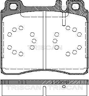 Triscan 8110 23004 - Комплект спирачно феродо, дискови спирачки vvparts.bg