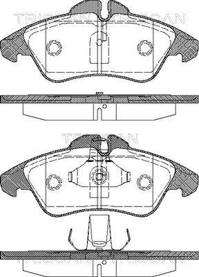 Triscan 8110 23008 - Комплект спирачно феродо, дискови спирачки vvparts.bg