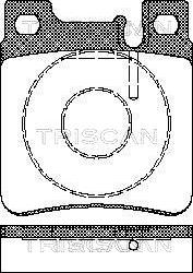 Triscan 8110 23003 - Комплект спирачно феродо, дискови спирачки vvparts.bg