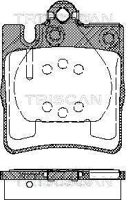 Triscan 8110 23019 - Комплект спирачно феродо, дискови спирачки vvparts.bg