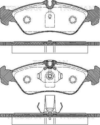 Triscan 8110 23010 - Комплект спирачно феродо, дискови спирачки vvparts.bg