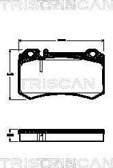 Triscan 8110 23039 - Комплект спирачно феродо, дискови спирачки vvparts.bg