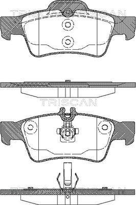 Triscan 8110 23036 - Комплект спирачно феродо, дискови спирачки vvparts.bg