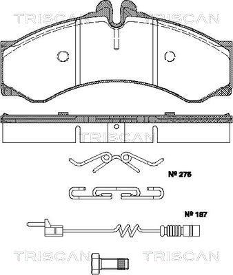 Triscan 8110 23037 - Комплект спирачно феродо, дискови спирачки vvparts.bg