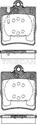 Triscan 8110 23027 - Комплект спирачно феродо, дискови спирачки vvparts.bg