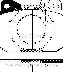 Triscan 8110 23238 - Комплект спирачно феродо, дискови спирачки vvparts.bg