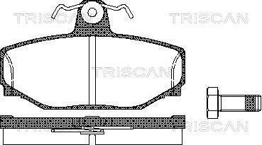 Triscan 8110 27919 - Комплект спирачно феродо, дискови спирачки vvparts.bg