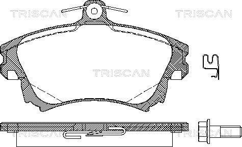 Triscan 8110 27005 - Комплект спирачно феродо, дискови спирачки vvparts.bg