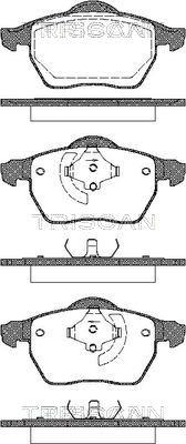 Triscan 8110 27008 - Комплект спирачно феродо, дискови спирачки vvparts.bg