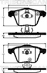 Triscan 8110 27012 - Комплект спирачно феродо, дискови спирачки vvparts.bg