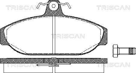 Triscan 8110 27150 - Комплект спирачно феродо, дискови спирачки vvparts.bg