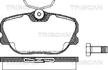 Triscan 8110 27894 - Комплект спирачно феродо, дискови спирачки vvparts.bg