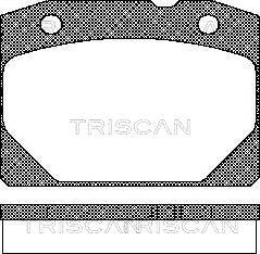 Triscan 8110 70800 - Комплект спирачно феродо, дискови спирачки vvparts.bg