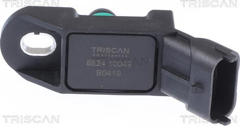 Triscan 8824 10049 - Датчик, налчгане във всмукателните тръби vvparts.bg