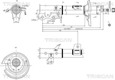 Triscan 8705 16111 - Амортисьор vvparts.bg