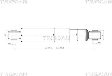 Triscan 8705 10205 - Амортисьор vvparts.bg