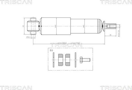 Triscan 8705 29206 - Амортисьор vvparts.bg