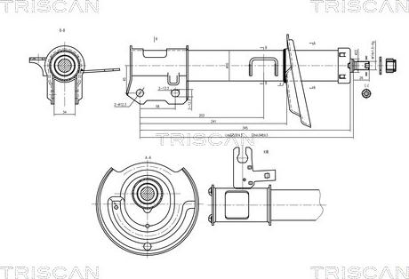 Triscan 8705 24104 - Амортисьор vvparts.bg