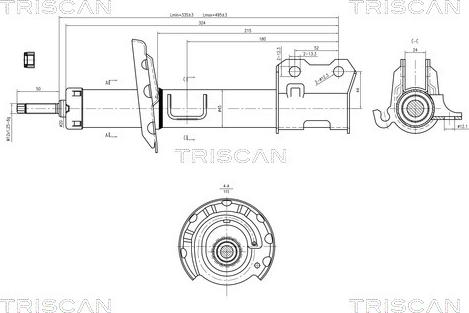 Triscan 8705 24107 - Амортисьор vvparts.bg