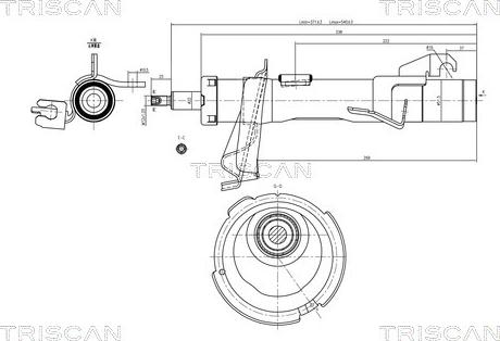 Triscan 8705 27103 - Амортисьор vvparts.bg