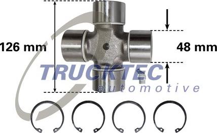 Trucktec Automotive 01.34.028 - Шарнирно съединение, карданен вал vvparts.bg