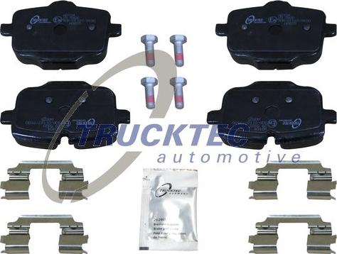 Trucktec Automotive 08.34.158 - Комплект спирачно феродо, дискови спирачки vvparts.bg