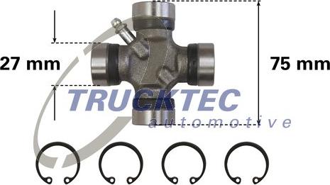 Trucktec Automotive 02.34.041 - Шарнирно съединение, карданен вал vvparts.bg