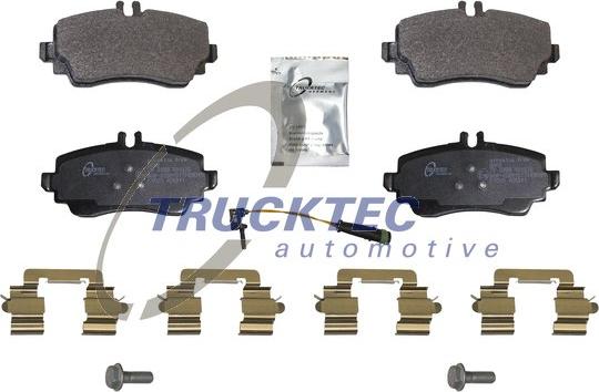 Trucktec Automotive 02.35.563 - Комплект спирачно феродо, дискови спирачки vvparts.bg