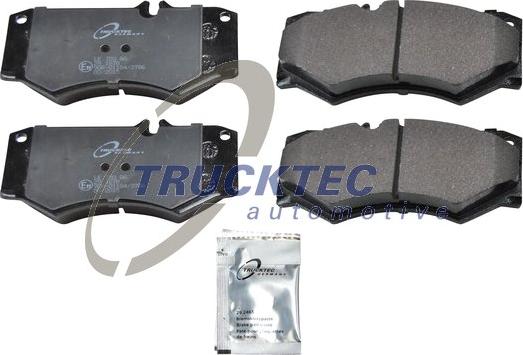 Trucktec Automotive 02.35.144 - Комплект спирачно феродо, дискови спирачки vvparts.bg