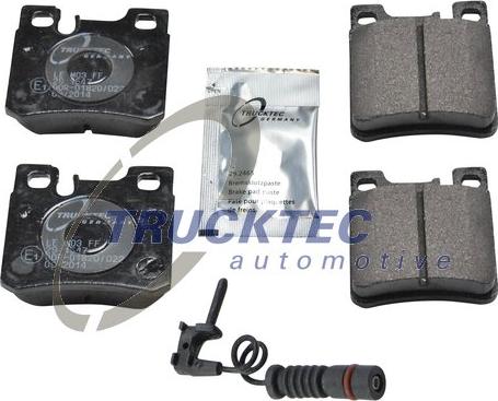 Trucktec Automotive 02.35.130 - Комплект спирачно феродо, дискови спирачки vvparts.bg