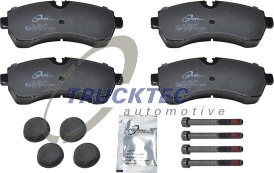 Trucktec Automotive 02.35.201 - Комплект спирачно феродо, дискови спирачки vvparts.bg