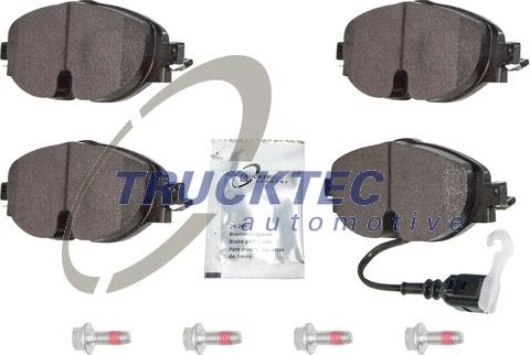 Trucktec Automotive 07.35.257 - Комплект спирачно феродо, дискови спирачки vvparts.bg