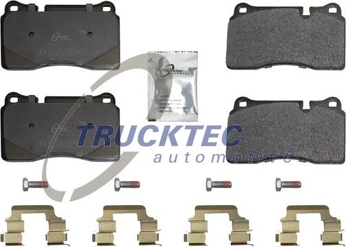 Trucktec Automotive 22.35.121 - Комплект спирачно феродо, дискови спирачки vvparts.bg