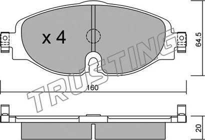 ACDelco 19377454 - Комплект спирачно феродо, дискови спирачки vvparts.bg