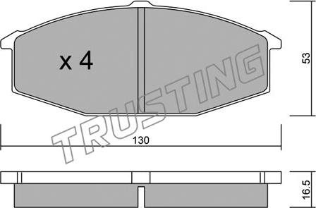 Trusting 506.0 - Комплект спирачно феродо, дискови спирачки vvparts.bg