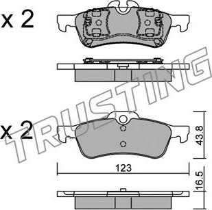 Trusting 572.0 - Комплект спирачно феродо, дискови спирачки vvparts.bg