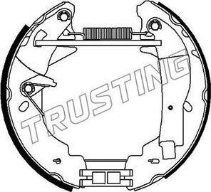 Trusting 635.0 - Комплект спирачна челюст vvparts.bg