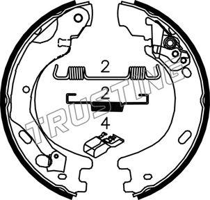 Trusting 092.313K - Комплект спирачна челюст, ръчна спирачка vvparts.bg