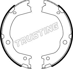 Trusting 046.227 - Комплект спирачна челюст, ръчна спирачка vvparts.bg