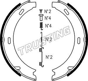 Trusting 052.117K - Комплект спирачна челюст, ръчна спирачка vvparts.bg