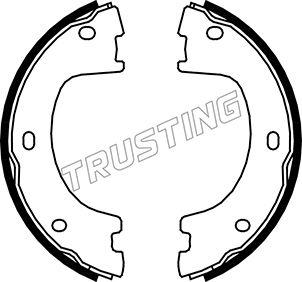 Trusting 052.136 - Комплект спирачна челюст, ръчна спирачка vvparts.bg