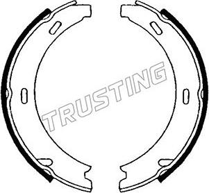 Trusting 052.121 - Комплект спирачна челюст, ръчна спирачка vvparts.bg