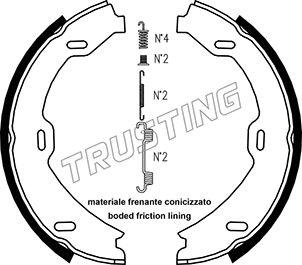 Trusting 052.128K - Комплект спирачна челюст, ръчна спирачка vvparts.bg