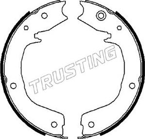 Trusting 064.179 - Комплект спирачна челюст, ръчна спирачка vvparts.bg