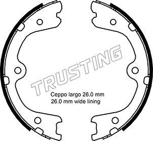 Trusting 067.201 - Комплект спирачна челюст, ръчна спирачка vvparts.bg