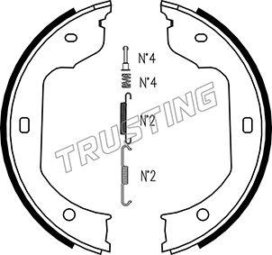 Trusting 019.029K - Комплект спирачна челюст, ръчна спирачка vvparts.bg