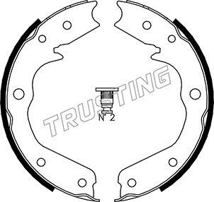 Trusting 073.173 - Комплект спирачна челюст, ръчна спирачка vvparts.bg